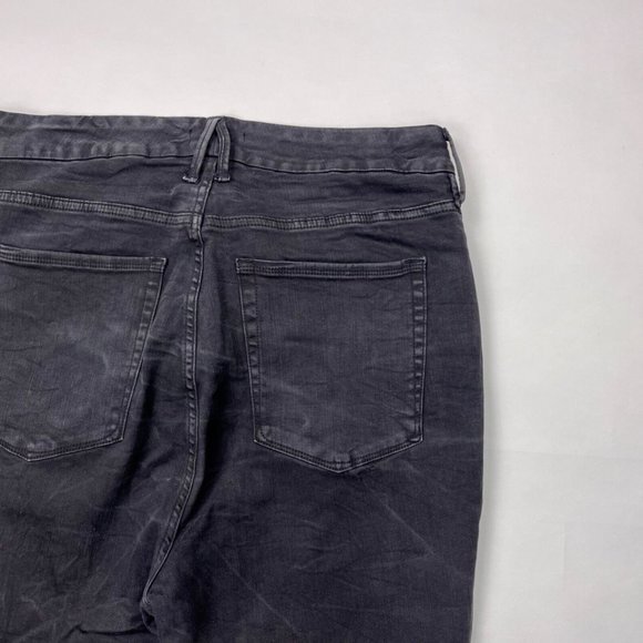 Good American Good Waist Crop Raw Edge Jeans Women 18 Stretch Cotton High Rise - Picture 8 of 14